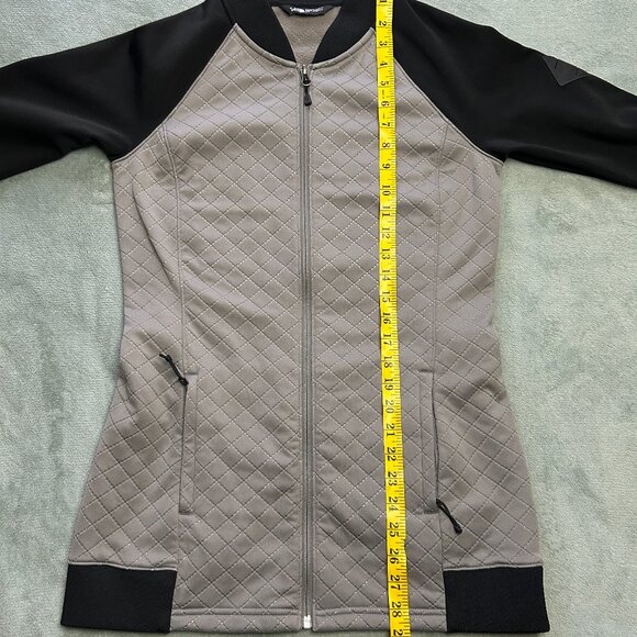 The North Face Jacket Womens Small Quilted Gray Black Full Zip Running Outdoors - Picture 12 of 15